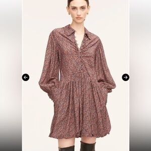 Rebecca Taylor Wren Fleur Silk Shirt Dress